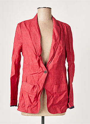 Veste casual col tailleur rouge DIEGA femme