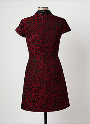 Robe courte manches courtes manches courtes rouge SET femme