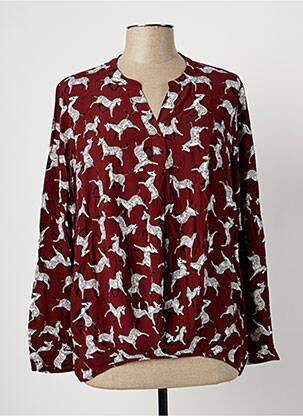 Blouse manches longues manches longues rouge MARIE-SIXTINE femme
