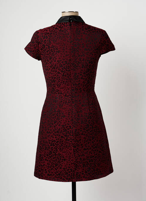 Robe courte manches courtes manches courtes rouge SET femme