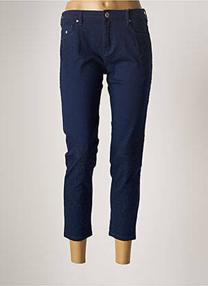 Pantalon 7/8 stretch taille normale bleu MAISON SCOTCH femme