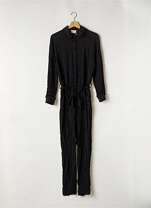 Combi-pantalon fermeture boutonnée sur le devant manches longues noir CUISSE DE GRENOUILLE femme