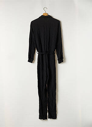 Combi-pantalon fermeture boutonnée sur le devant manches longues noir CUISSE DE GRENOUILLE femme