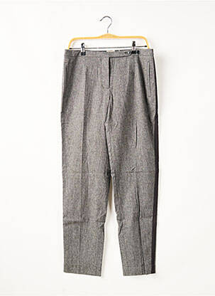 Pantalon chino broderie galons latéraux taille normale gris BELLEROSE femme