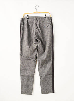 Pantalon chino broderie galons latéraux taille normale gris BELLEROSE femme