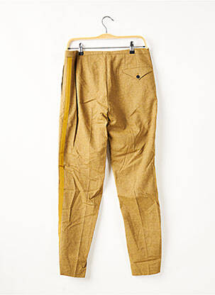 Pantalon chino broderie galons latéraux taille normale jaune BELLEROSE femme