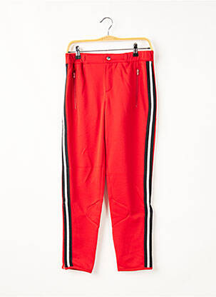 Pantalon 7/8 stretch taille normale rouge SET femme