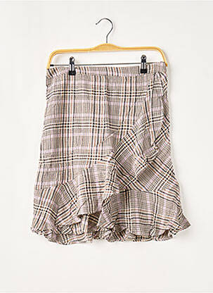 Jupe mi-longue coupe évasée marron SET femme