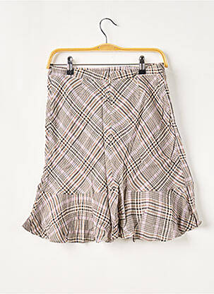 Jupe mi-longue coupe évasée marron SET femme