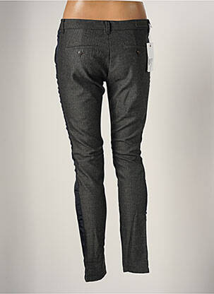 Pantalon chino broderie galons latéraux taille basse gris REIKO femme
