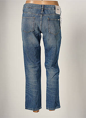 Pantalon 7/8 fermeture zippée sous rabat boutonné taille basse bleu REIKO femme