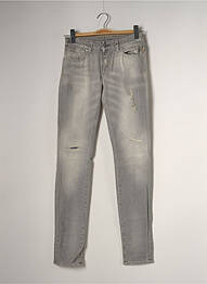Pantalon slim broderie rivets taille normale gris MELTIN'POT femme