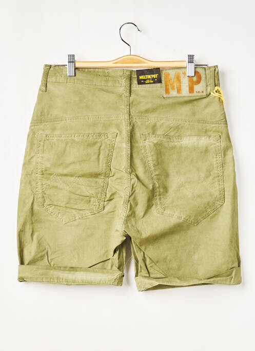 Short fermeture zippée sous rabat boutonné taille normale vert MELTIN'POT homme