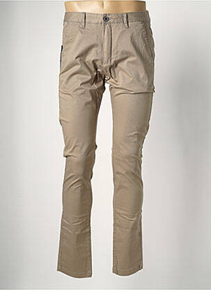 Pantalon chino beige JEANS MAKERS pour homme