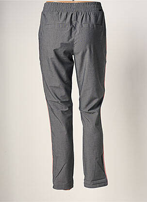 Pantalon chino broderie galons latéraux taille normale gris REIKO femme