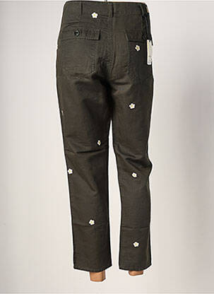 Pantalon 7/8 tissage popeline taille normale vert FIVE femme