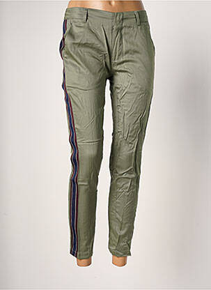 Pantalon 7/8 coupe chino taille normale vert REIKO femme