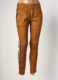 Pantalon 7/8 coupe chino taille normale marron REIKO femme
