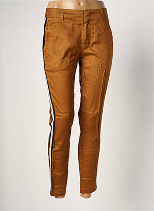 Pantalon 7/8 coupe chino taille normale marron REIKO femme
