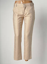 Pantalon 7/8 stretch taille normale jaune REIKO femme
