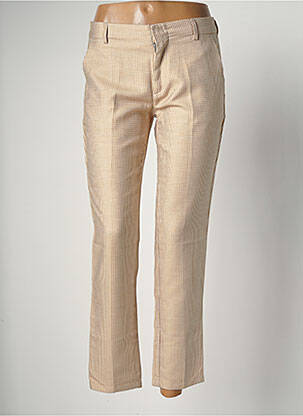 Pantalon 7/8 stretch taille normale jaune REIKO femme