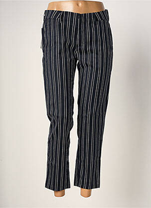 Pantalon 7/8 stretch taille normale bleu REIKO femme