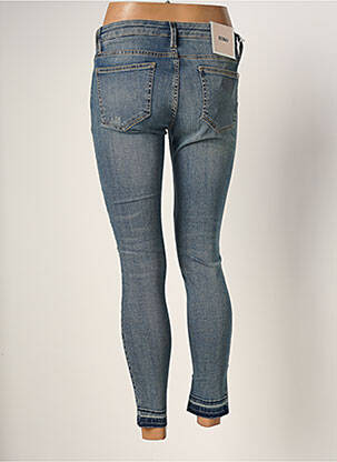 Pantalon 7/8 stretch taille basse bleu REIKO femme