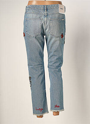 Pantalon 7/8 stretch taille normale bleu REIKO femme