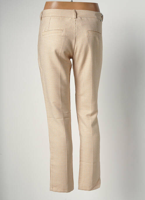 Pantalon 7/8 stretch taille normale jaune REIKO femme