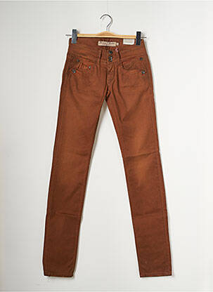 Pantalon slim taille basse taille basse marron FREEMAN T.PORTER femme