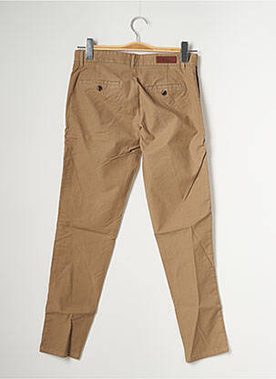 Pantalon chino broderie galons latéraux taille normale beige REIKO femme