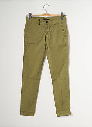 Pantalon chino tissage popeline taille normale vert TRUE NYC femme