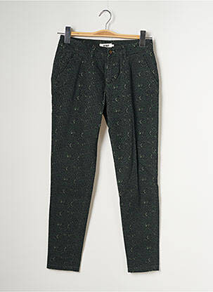 Pantalon chino tissage popeline taille normale vert REIKO femme