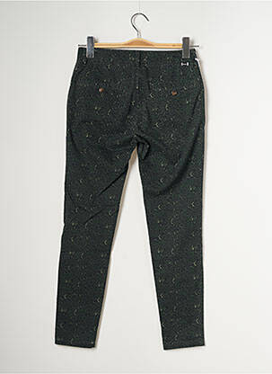Pantalon chino tissage popeline taille normale vert REIKO femme