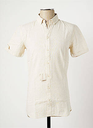 Chemise manches courtes coupe cintrée beige MINIMUM homme