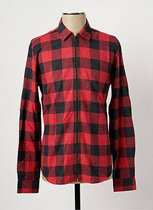 Chemise manches longues manches longues rouge KRONSTADT homme