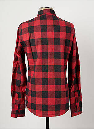 Chemise manches longues manches longues rouge KRONSTADT homme