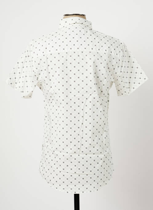 Chemise manches courtes beige SOLID pour homme