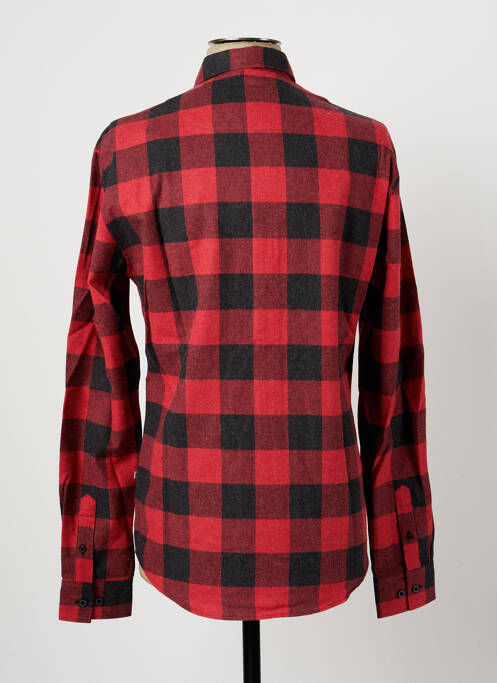 Chemise manches longues rouge KRONSTADT pour homme