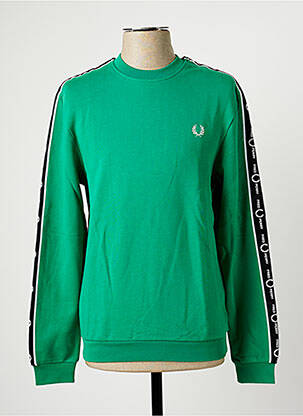 Sweat-shirt vert FRED PERRY pour homme