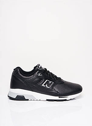Baskets matière lisse talon compensé noir NEW BALANCE homme