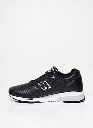 Baskets matière lisse talon compensé noir NEW BALANCE homme