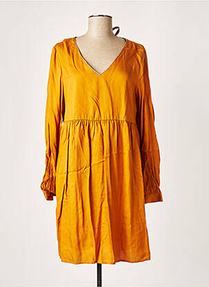Robe courte manches longues manches longues orange VERO MODA femme