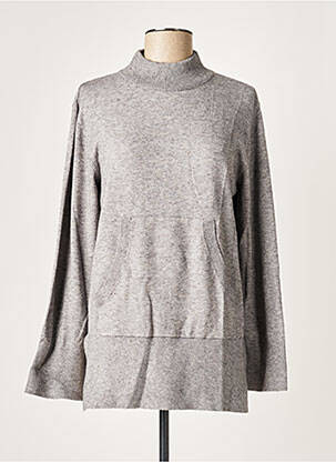 Pull gris ICHI pour femme