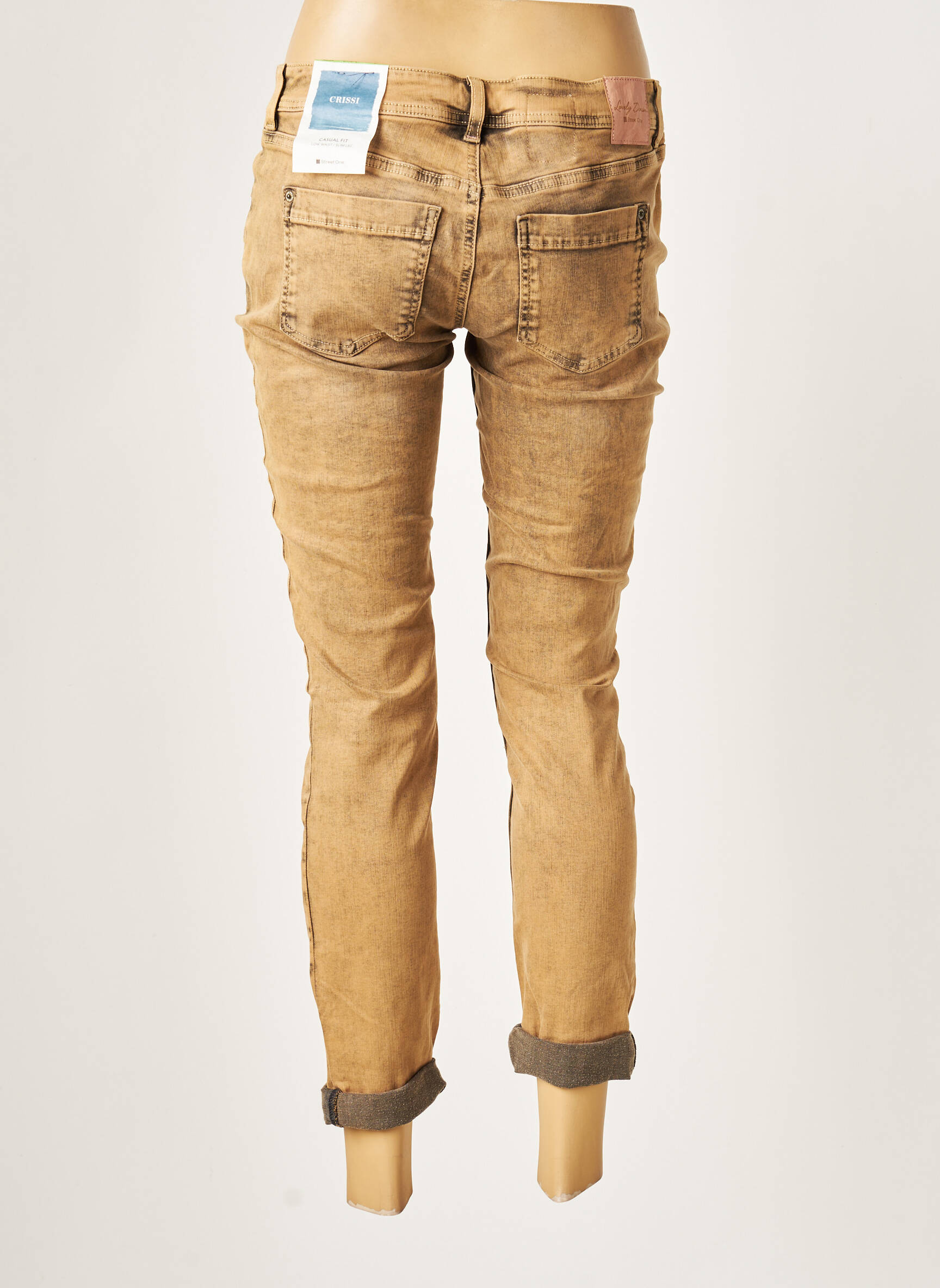 Ronde Verbazing Centimeter Street One Jeans Coupe Slim Femme De Couleur Beige En Destockage  1949507-beige0 - Modz