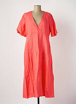Robe mi-longue manches courtes manches courtes rose COUTURIST femme
