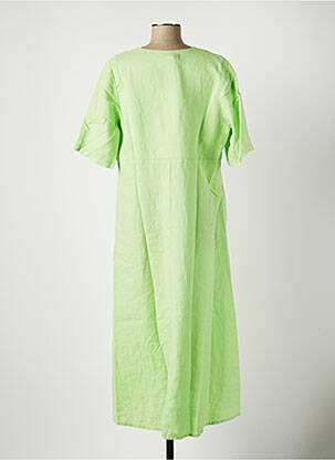 Robe mi-longue manches courtes manches courtes vert COUTURIST femme