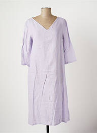 Robe mi-longue manches 3/4 manches 3/4 violet COUTURIST femme