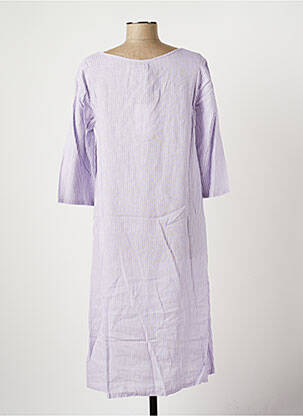 Robe mi-longue manches 3/4 manches 3/4 violet COUTURIST femme