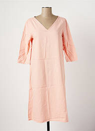 Robe mi-longue manches 3/4 manches 3/4 rose COUTURIST femme